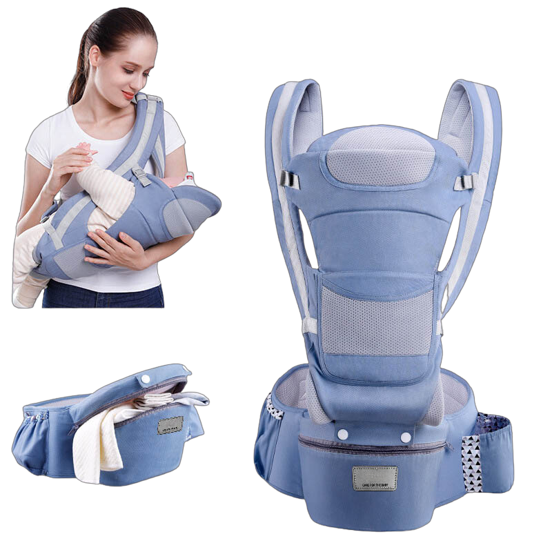 Porte bébé physiologique bleu 0 - 36 Mois